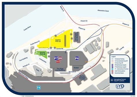 sydney airport international terminal map.